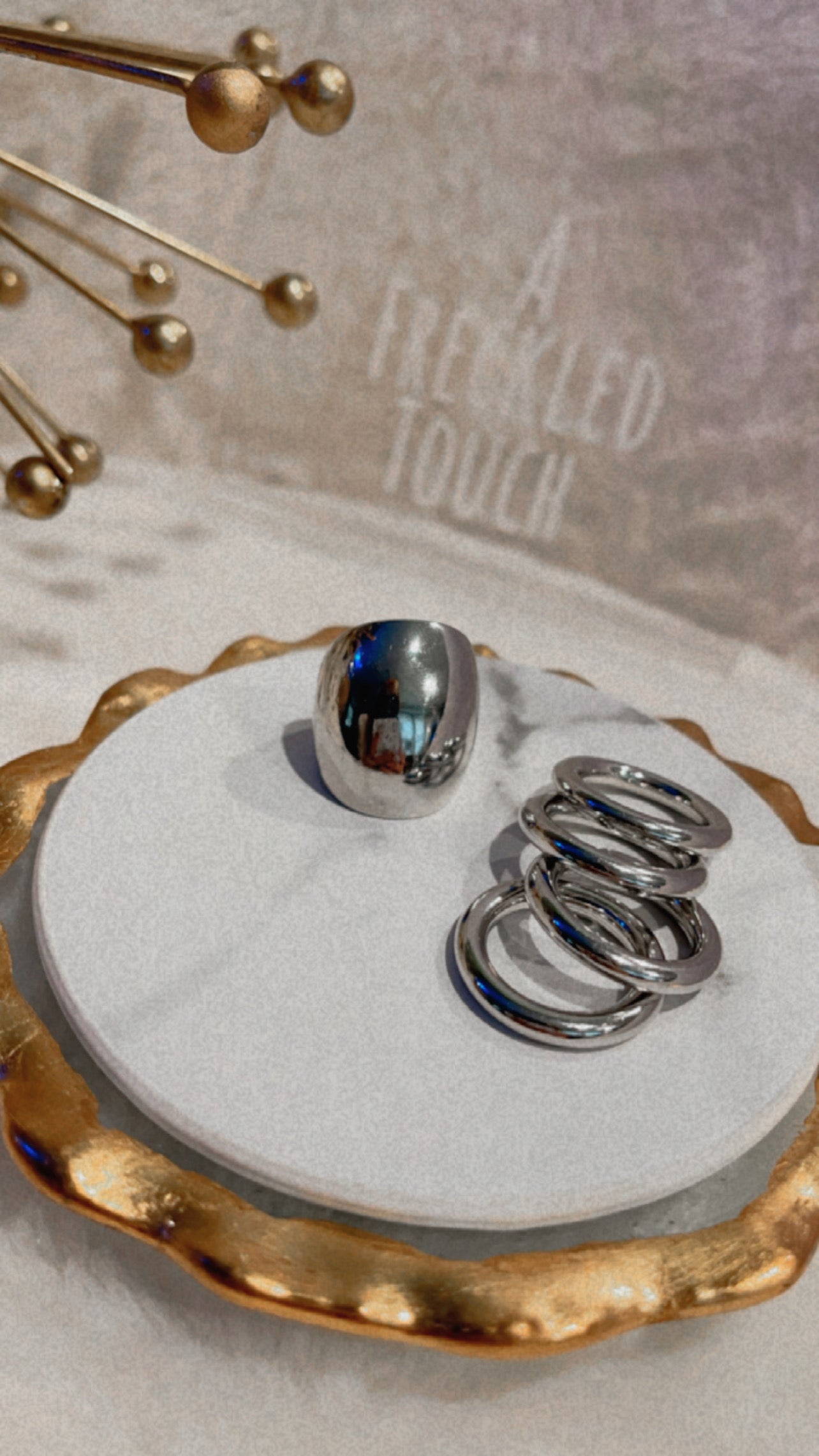 B-Bold ring set (silver or Gold)