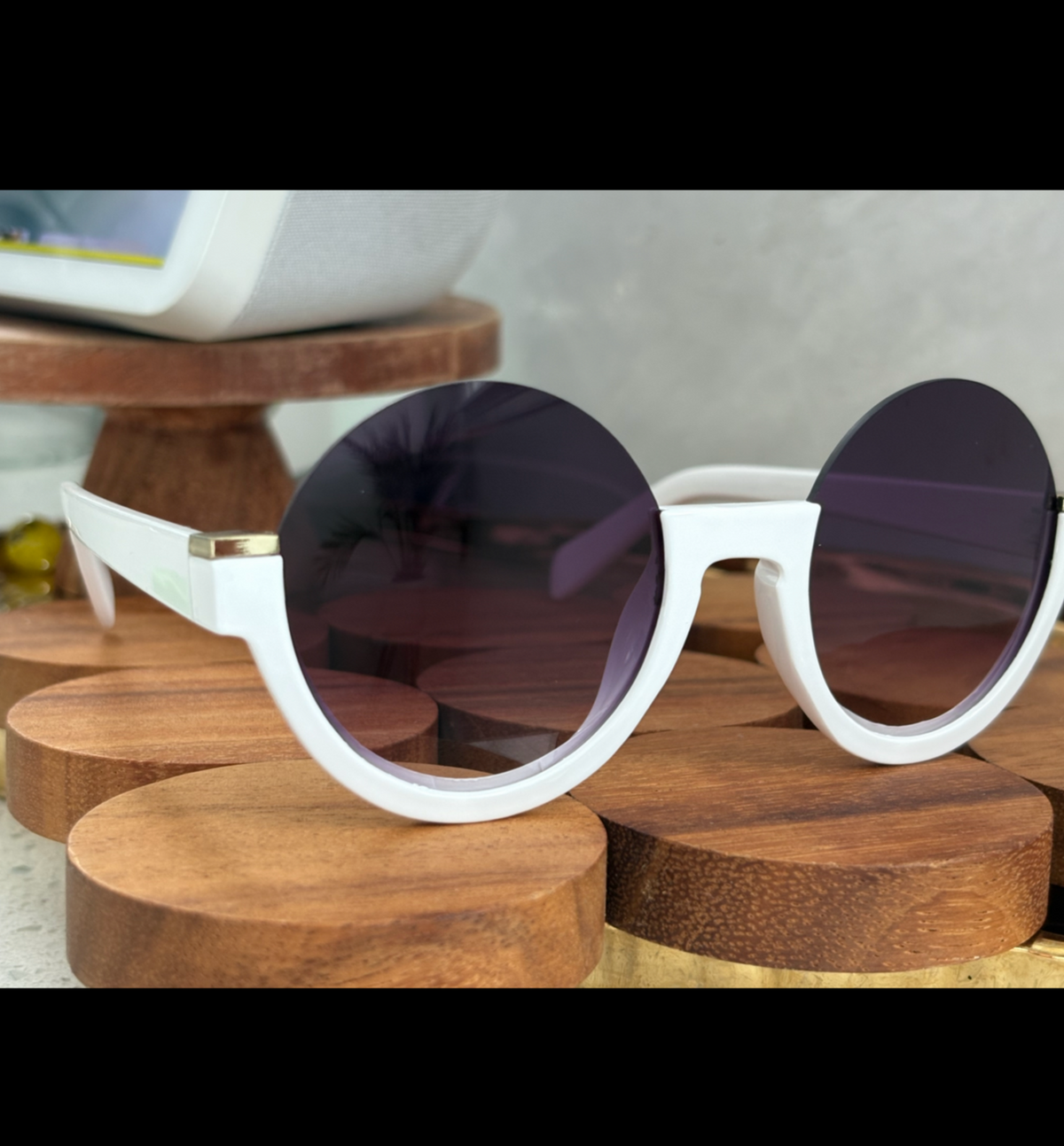 Camilla White Frame Cat Eye Sunglasses New Camila Cat Eye Burgundy/Rose Gold Eyeglasses | GlassesShop main image 3
