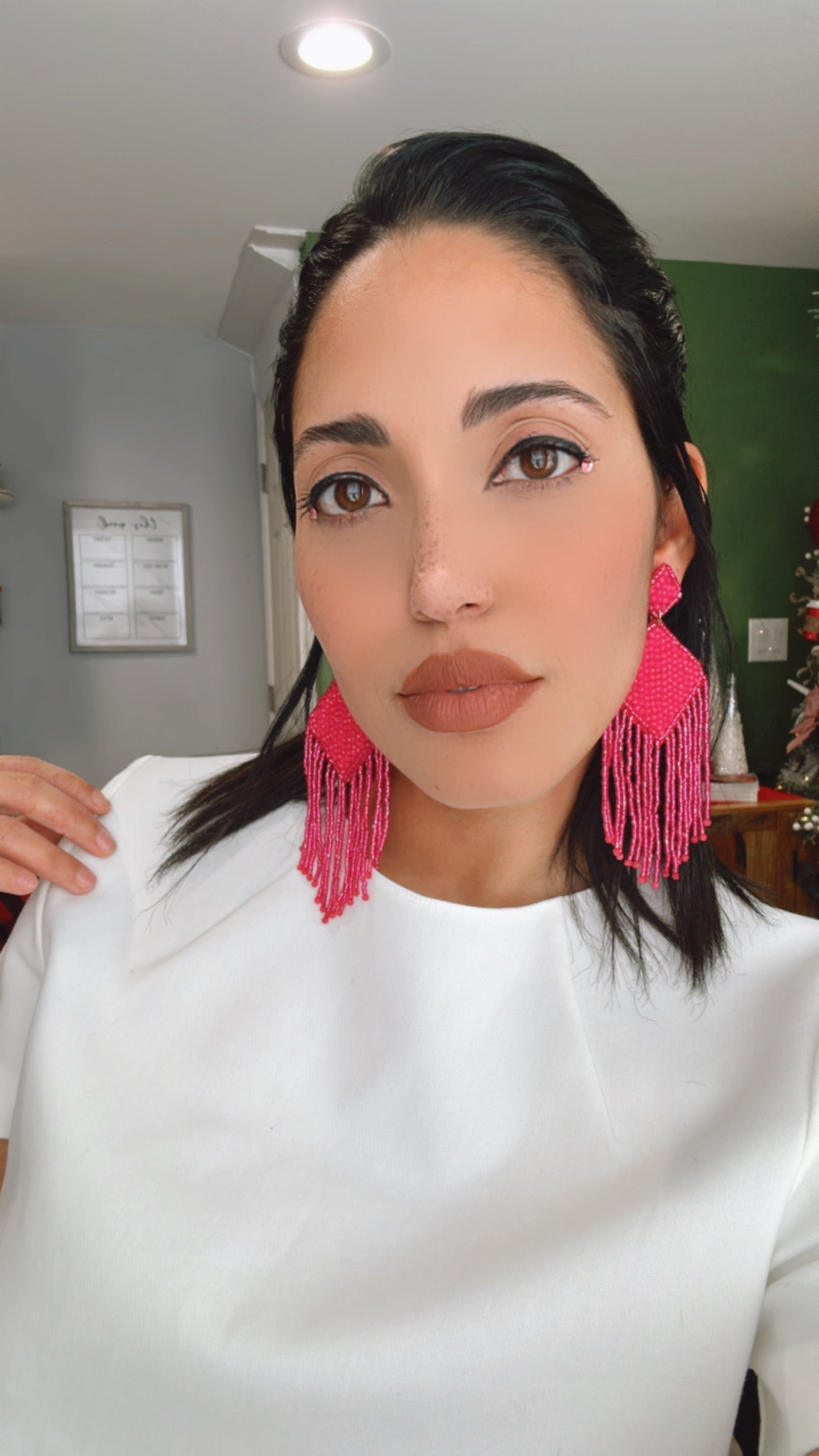 Marina hot pink earrings