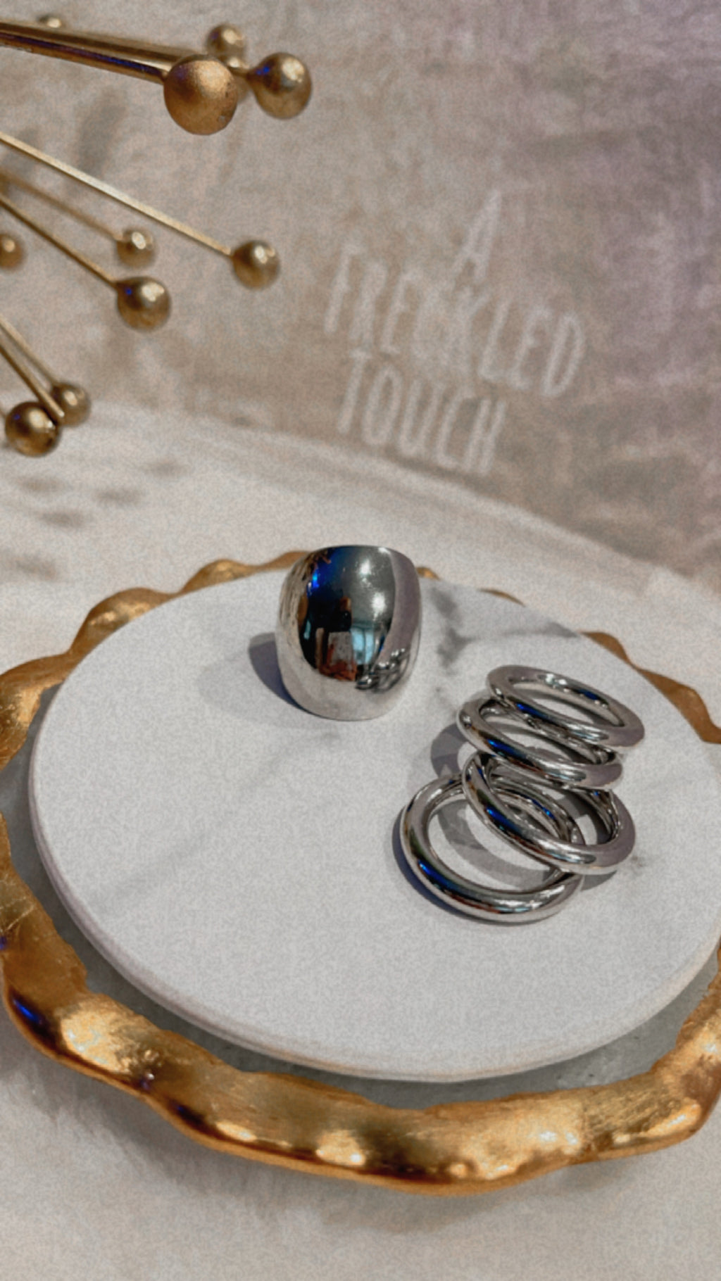 B-Bold ring set (silver or Gold)