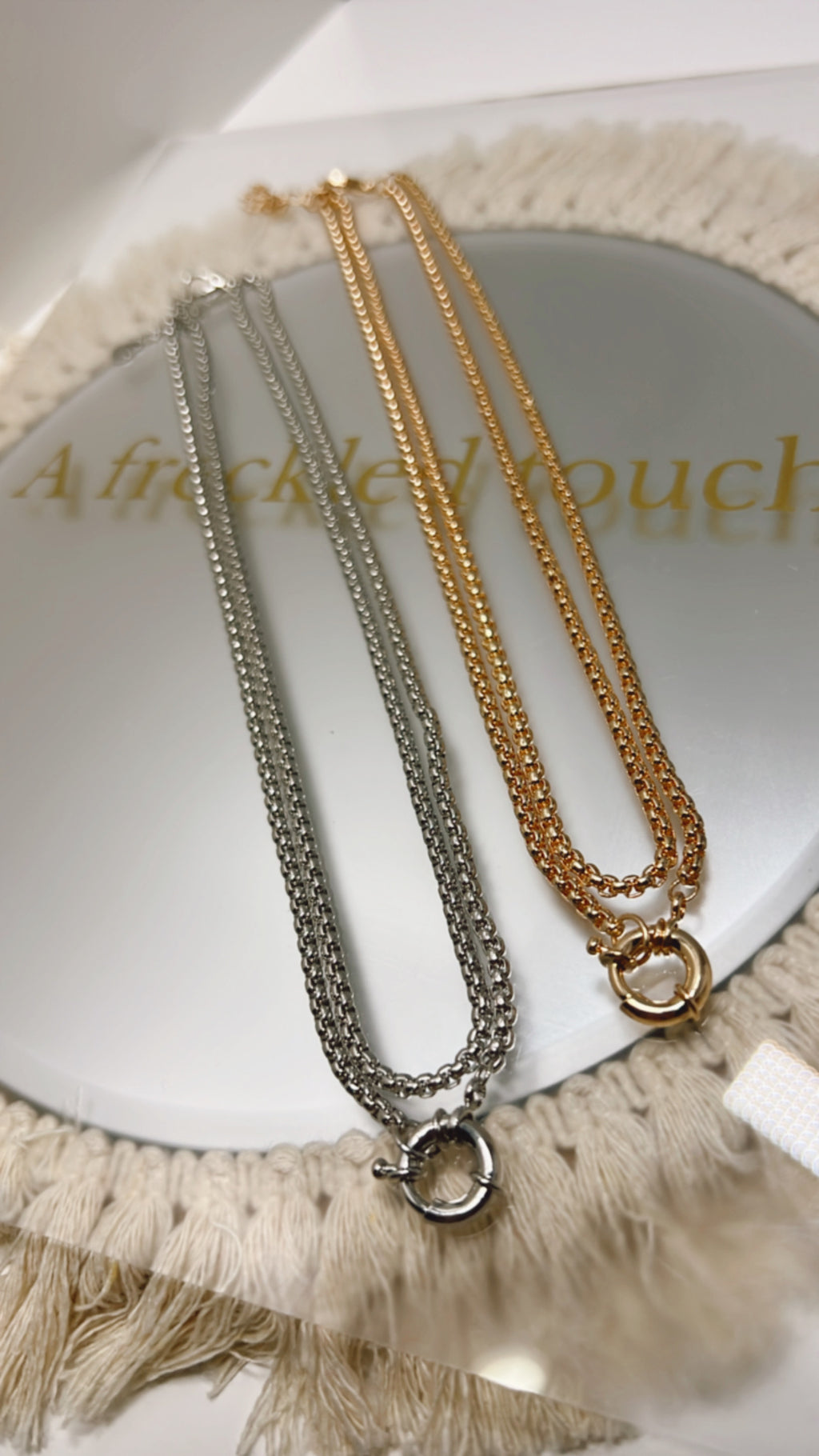 Sense double chain necklace