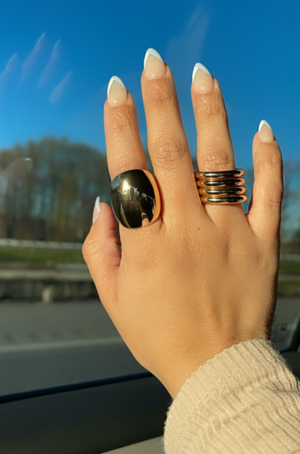 B-Bold ring set (silver or Gold)