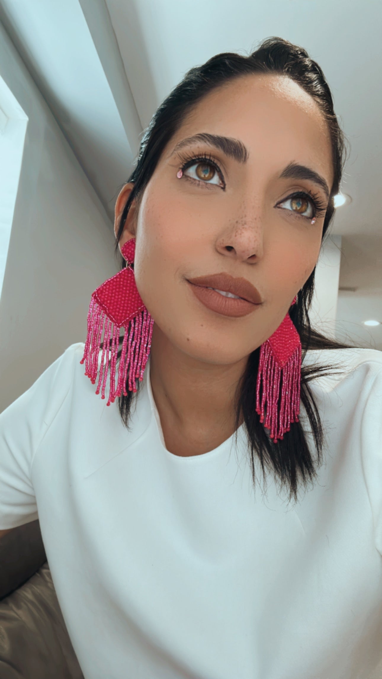 Marina hot pink earrings