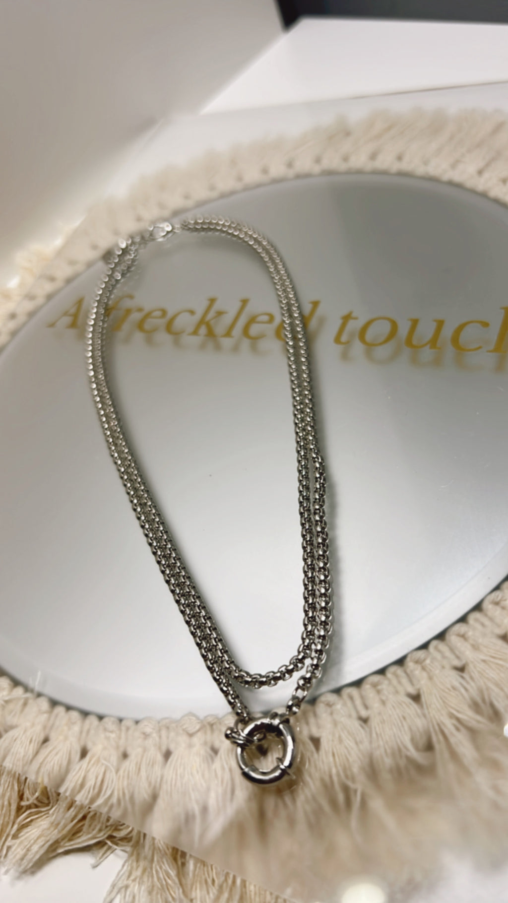 Sense double chain necklace