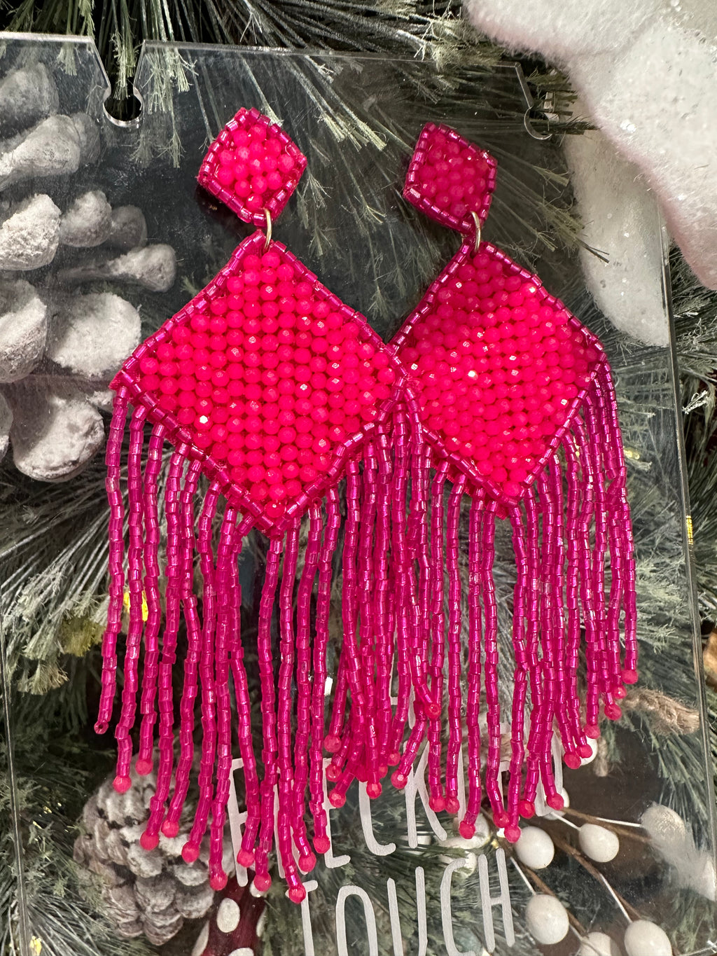 Marina hot pink earrings